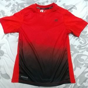 Red and black athletic boys top